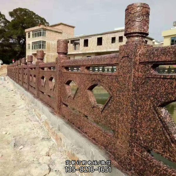 河道創意大理石石雕園林景觀欄桿欄板雕塑（3）