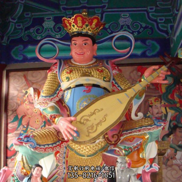 大型2米四大天王銅雕刻寺院供奉神像雕塑（3）