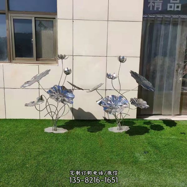 公園景區不銹鋼創意荷花雕塑（1）
