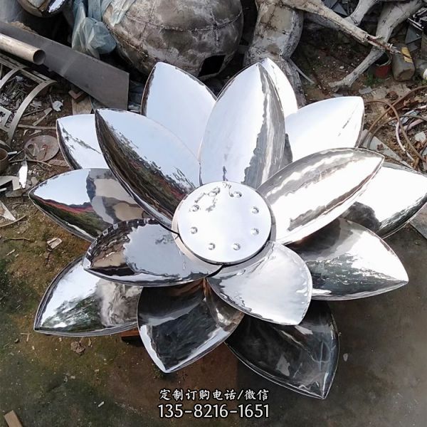 公園景區不銹鋼創意荷花雕塑（5）