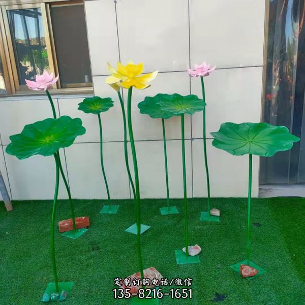 公園景區不銹鋼創意荷花雕塑（3）