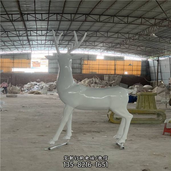 抽象動(dòng)物景觀玻璃鋼小鹿