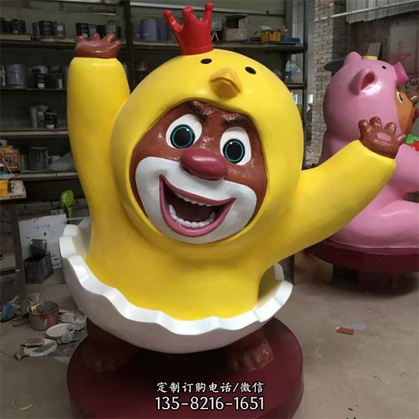 玻璃鋼卡通動漫形象雕塑游樂園裝飾雕塑擺件（4）
