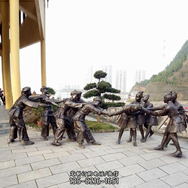 定制城市標志不銹鋼噴漆少數民族人物雕塑（7）