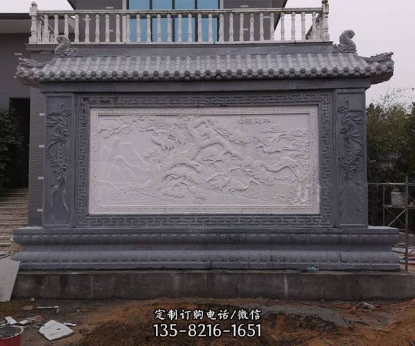 大理石石雕別墅景觀照壁裝飾雕塑（3）