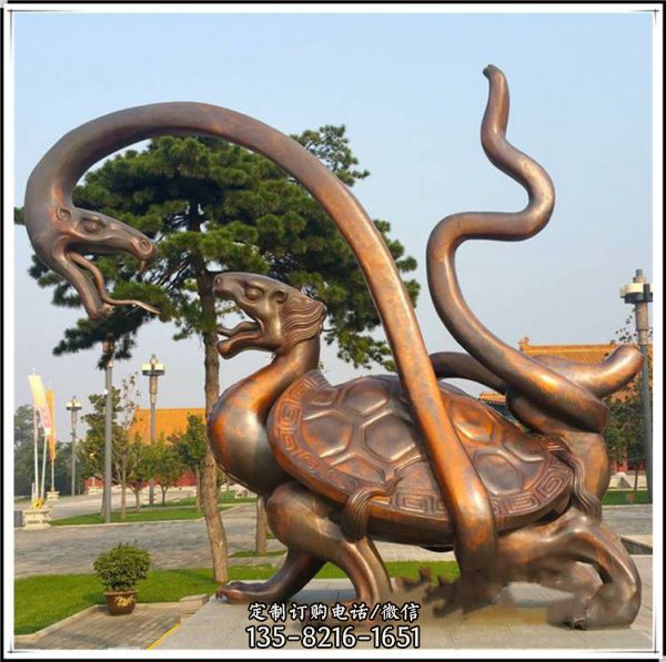 景區廣場擺放鑄銅動物神獸雕塑（3）