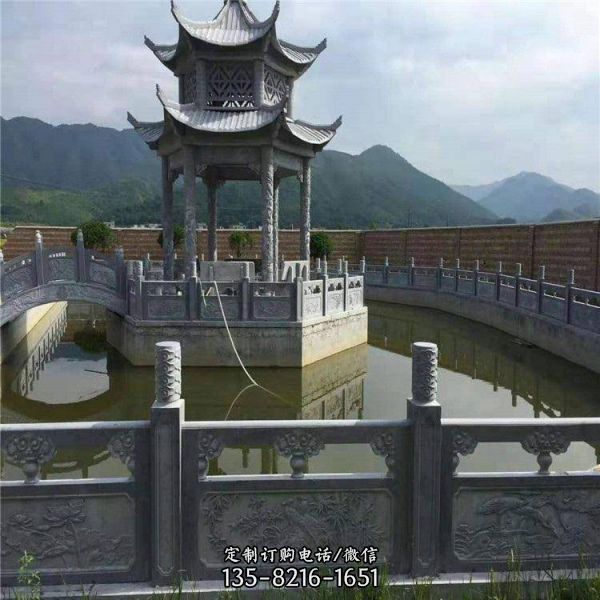 花崗巖景區石亭子仿古建筑石雕涼亭雕塑（1）