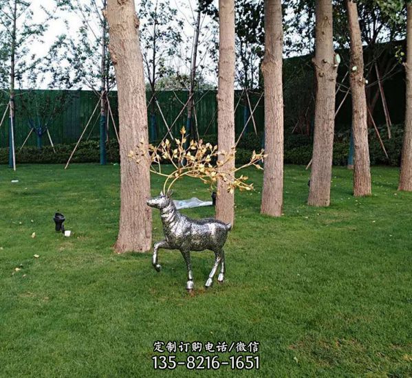 戶外不銹鋼抽象景觀動物景觀雕塑（1）