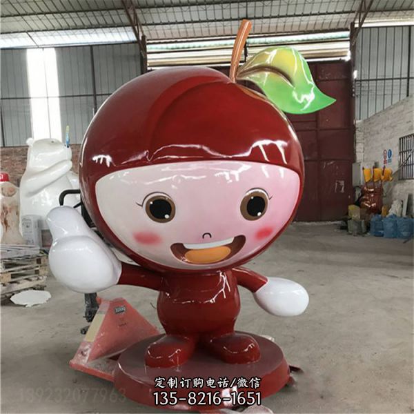 游樂園玻璃鋼卡通玩偶梨子雕塑（1）