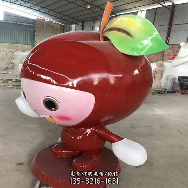 游樂園玻璃鋼卡通玩偶梨子雕塑（2）