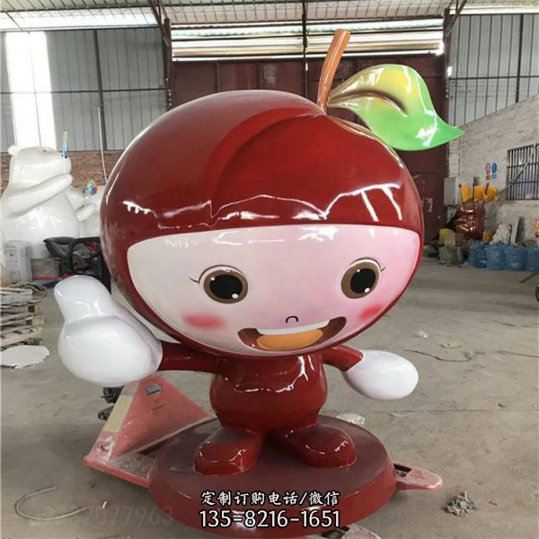 游樂園玻璃鋼卡通玩偶梨子雕塑（4）
