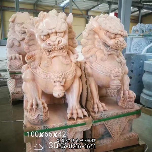 廣場(chǎng)景區(qū)擺件大理石獅子（3）