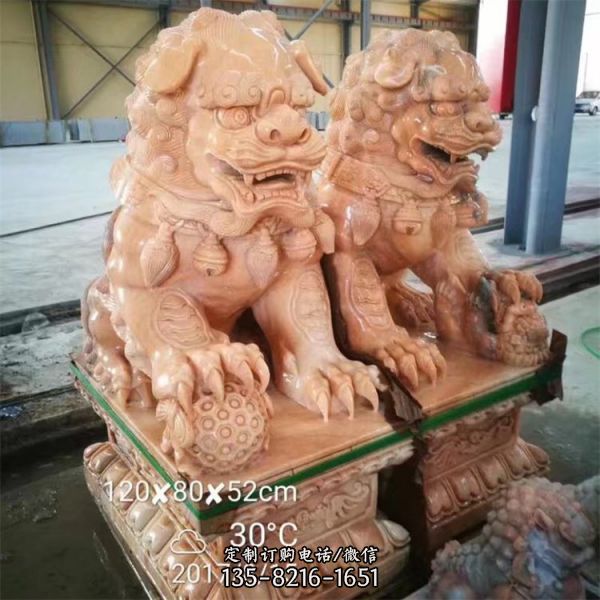 廣場(chǎng)景區(qū)擺件大理石獅子（4）