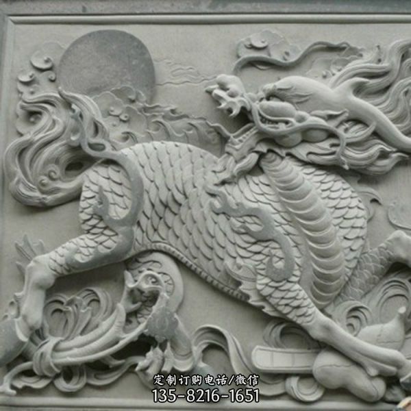 庭院中式仿古青石浮雕影壁墻雕塑（1）