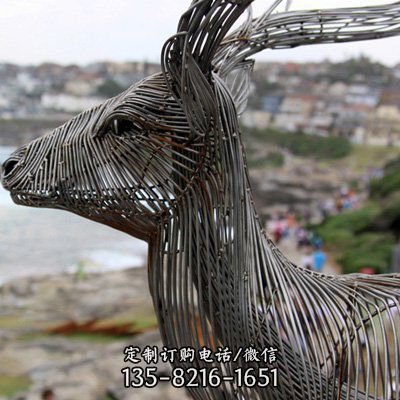 公園不銹鋼鏤空動物小品景觀雕塑（2）