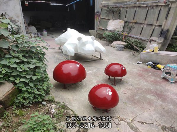 公園玻璃鋼卡通小型蘑菇雕塑（2）