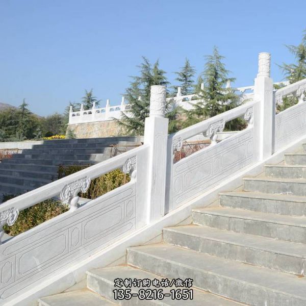 公園戶外景區大型大理石石雕欄桿欄板雕塑（5）