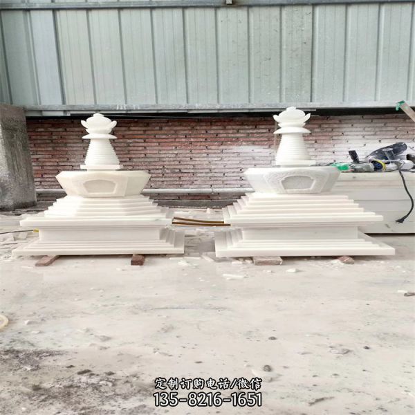 寺廟景觀仿古石塔 多層古建石雕佛塔雕塑（3）