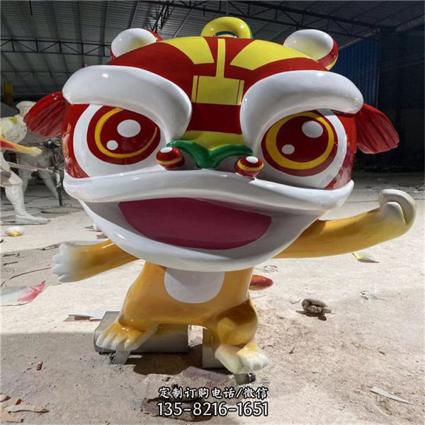 玻璃鋼彩繪酒店創意卡通動物雕塑（3）