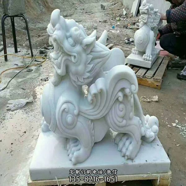 公園漢白玉石雕 景觀動物雕塑擺件 （2）
