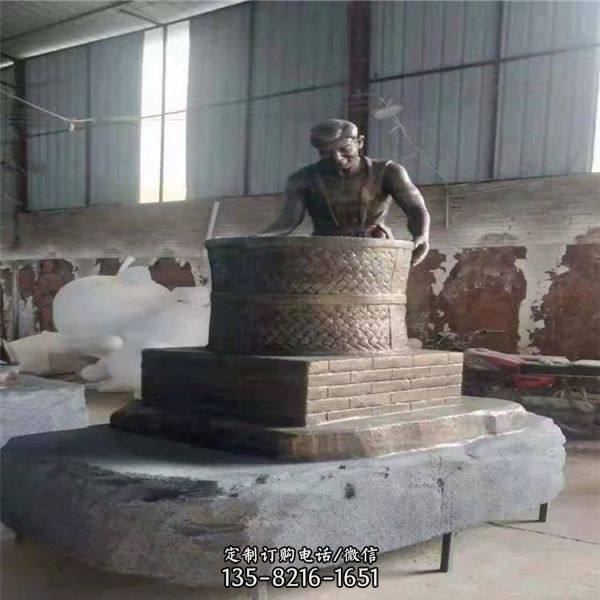 街道創(chuàng)意玻璃鋼民俗小品人物雕塑 （5）
