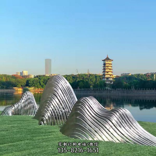 不銹鋼雕塑廣場小品 公園景觀抽象景觀雕塑（2）