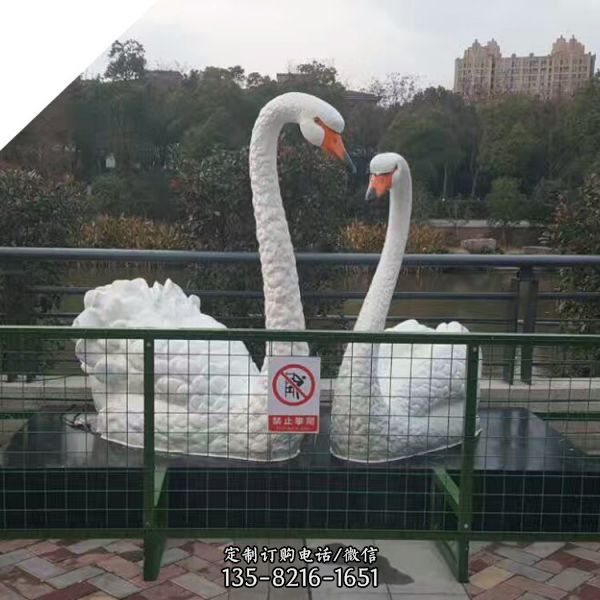 公園景觀玻璃鋼仿真動(dòng)物仙鶴雕塑（2）
