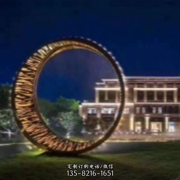 不銹鋼戶外園林大型景觀抽象擺件（5）