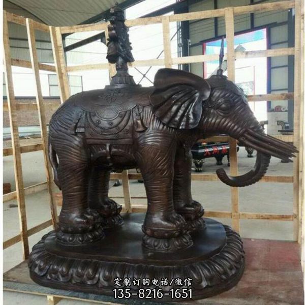 吉祥如意銅雕大象雕塑酒店門口擺件（2）