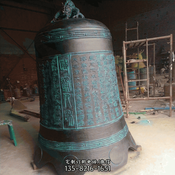 青銅鐘，仿古做舊大型吊鐘