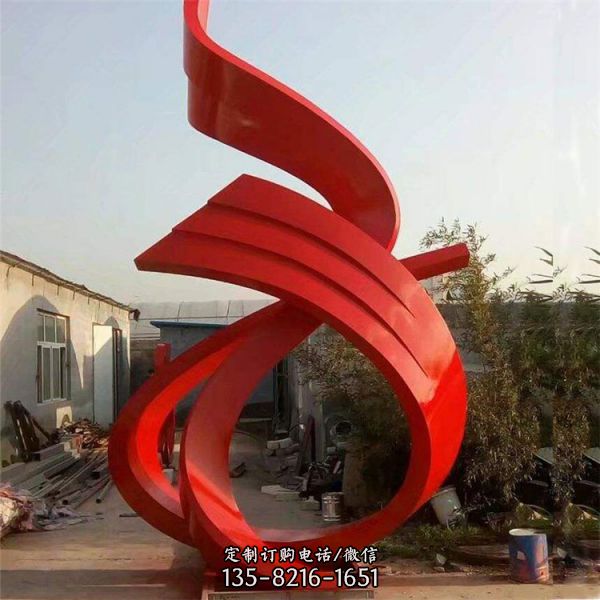 大型廣場不銹鋼抽象彩繪鳳凰形象文化宣傳雕塑  （5）
