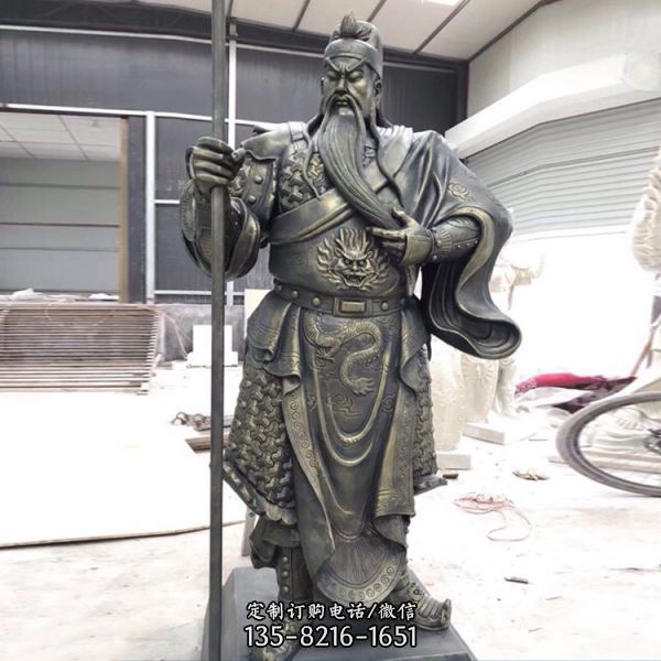 寺廟大型佛像景觀玻璃鋼關羽人像雕塑（1）