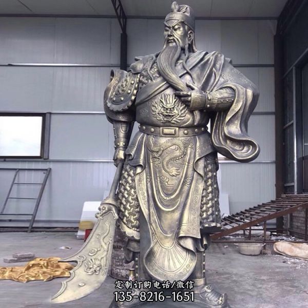 寺廟大型佛像景觀玻璃鋼關羽人像雕塑（2）