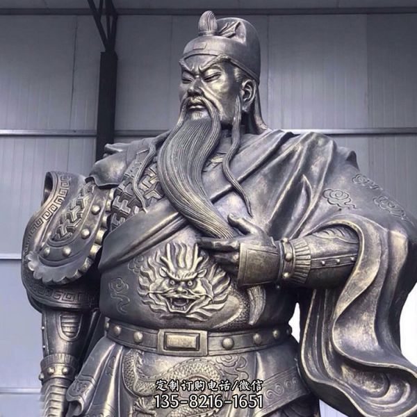 寺廟大型佛像景觀玻璃鋼關羽人像雕塑（6）