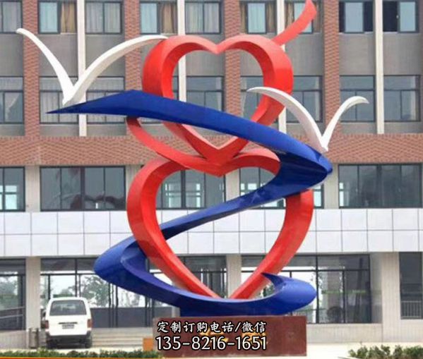 學(xué)校不銹鋼抽象動物景觀雕塑（4）