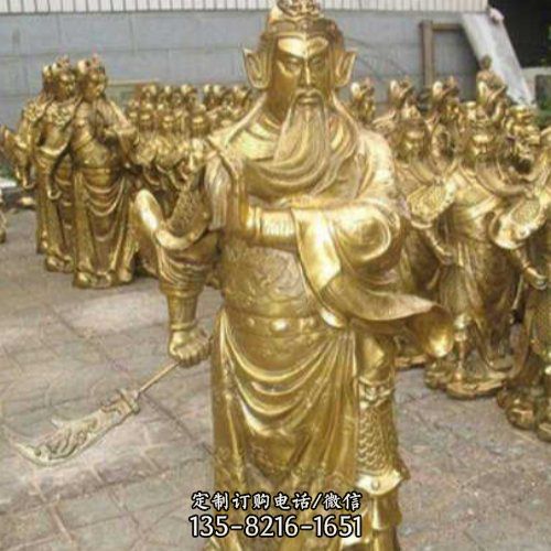 企業寺廟擺放銅關公佛像雕塑擺件