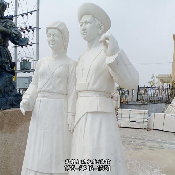 校園  寺廟大理石石雕園林景觀人物雕塑（5）