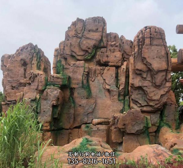 小區(qū)庭院塑石假山水泥直塑山石（1）