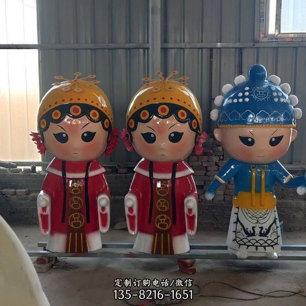 玻璃鋼彩繪商場創意卡通人物雕塑（2）