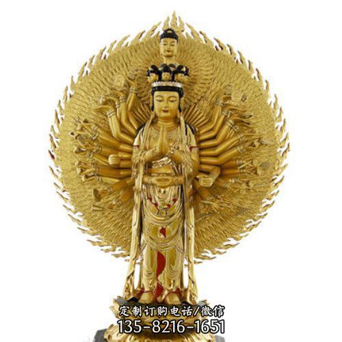 寺廟玻璃鋼漆金供奉佛像雕塑（3）