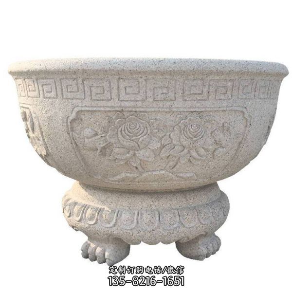 酒店公園裝飾砂巖歐式花缽花盆擺件（1）