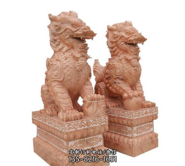 酒店門口定制擺件石雕招財神獸麒麟雕塑（5）