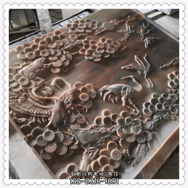 庭院裝飾擺件青石石雕壁畫(huà)背景墻影壁雕塑（1）
