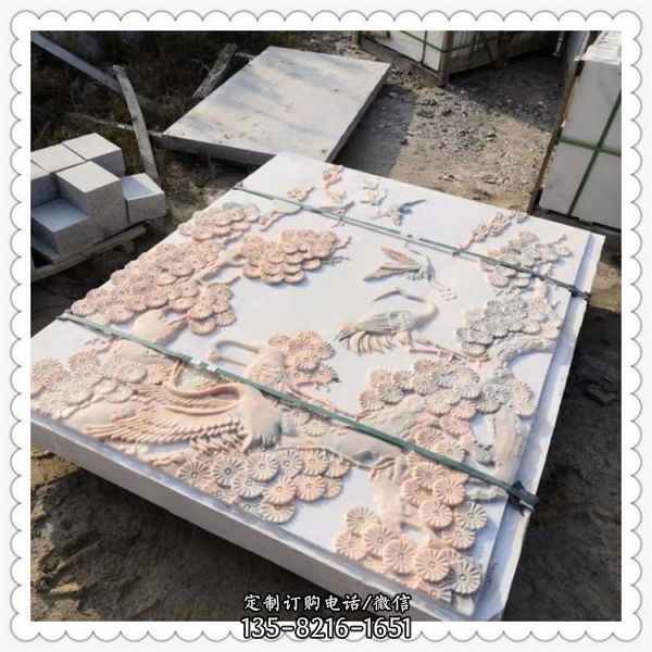 庭院裝飾擺件青石石雕壁畫(huà)背景墻影壁雕塑（2）