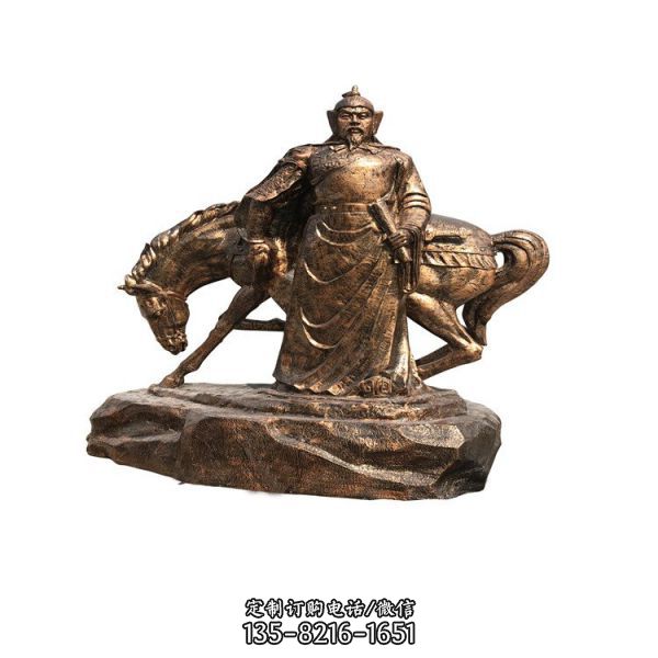 景區街道玻璃鋼銅雕人物雕塑（3）