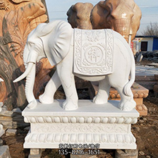 公園別墅大理石戶外大型動物雕塑（2）