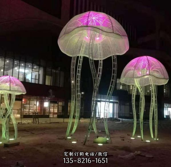 廣場大型抽象園林鏤空照明戶外景觀雕塑（3）