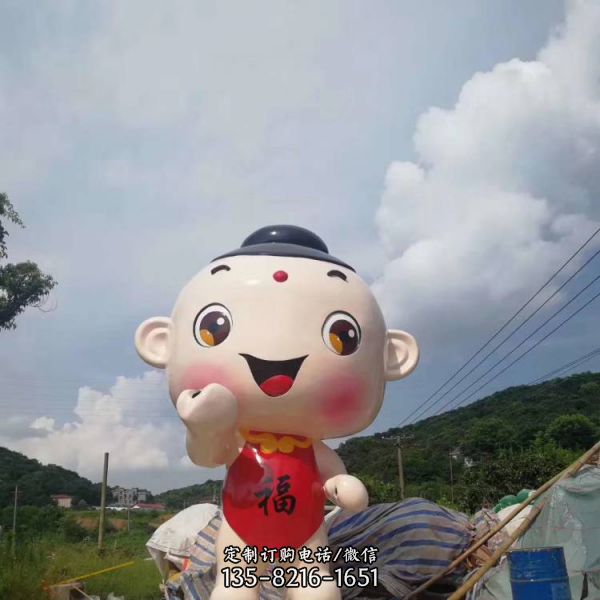 商場福娃美陳卡通人物玻璃鋼雕塑（1）