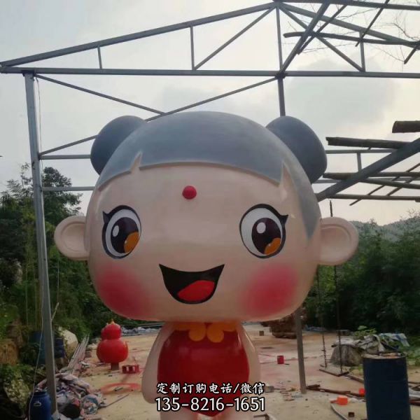 商場福娃美陳卡通人物玻璃鋼雕塑（2）