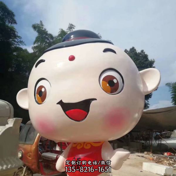 商場福娃美陳卡通人物玻璃鋼雕塑（3）